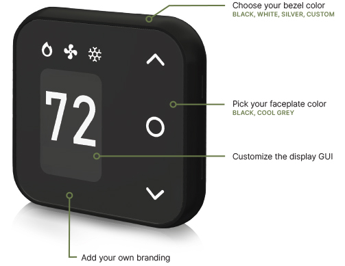 private label thermostat customizations call-outs